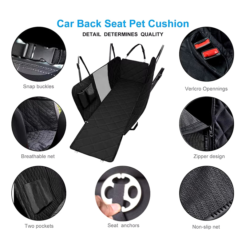 143×153CM Double Zipper Car Pet Seat Pad Waterproof Dirt Resistant